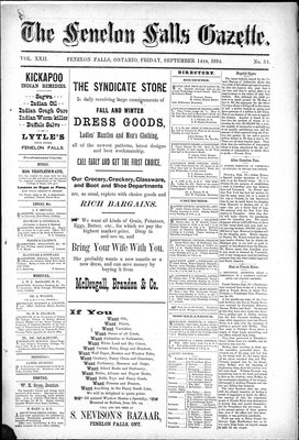 Fenelon Falls Gazette, 14 Sep 1894