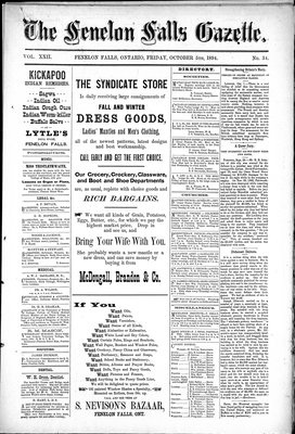 Fenelon Falls Gazette, 5 Oct 1894