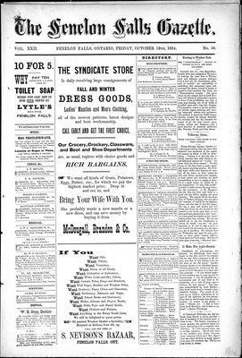 Fenelon Falls Gazette, 19 Oct 1894