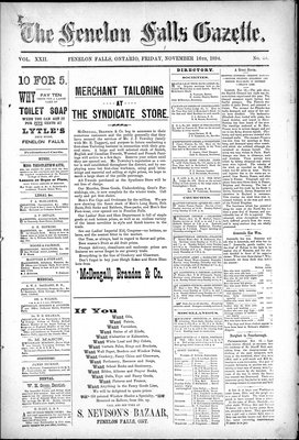 Fenelon Falls Gazette, 16 Nov 1894