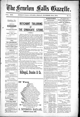 Fenelon Falls Gazette, 30 Nov 1894