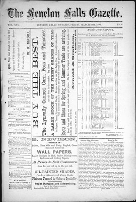 Fenelon Falls Gazette, 31 Mar 1893