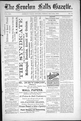 Fenelon Falls Gazette, 26 May 1893