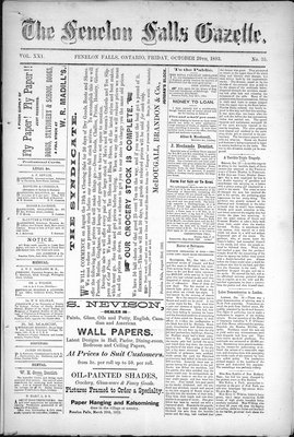 Fenelon Falls Gazette, 20 Oct 1893