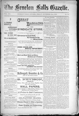 Fenelon Falls Gazette, 10 Nov 1893