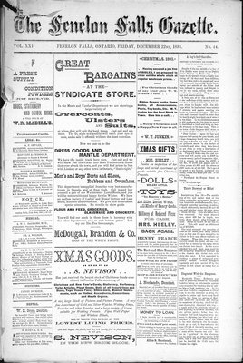 Fenelon Falls Gazette, 22 Dec 1893