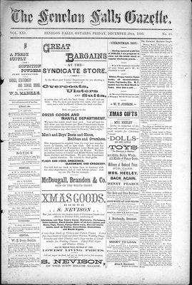 Fenelon Falls Gazette, 29 Dec 1893