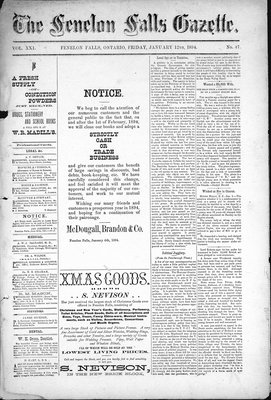 Fenelon Falls Gazette, 12 Jan 1894