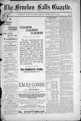 Fenelon Falls Gazette, 9 Feb 1894