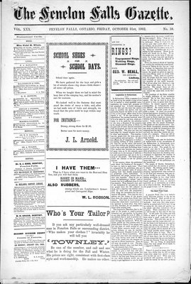 Fenelon Falls Gazette, 31 Oct 1902