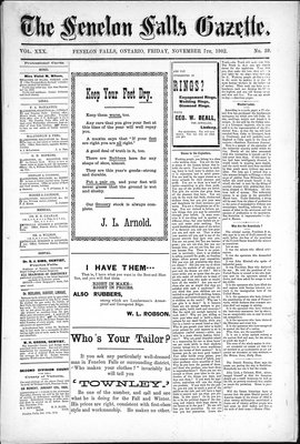 Fenelon Falls Gazette, 7 Nov 1902