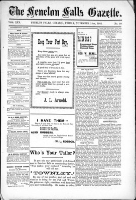 Fenelon Falls Gazette, 14 Nov 1902