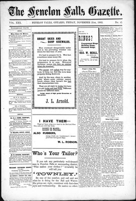 Fenelon Falls Gazette, 21 Nov 1902