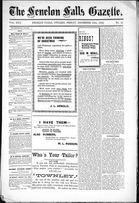 Fenelon Falls Gazette, 12 Dec 1902