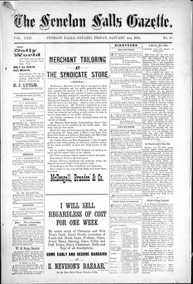 Fenelon Falls Gazette, 4 Jan 1895