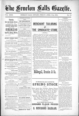 Fenelon Falls Gazette, 19 Apr 1895