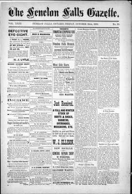 Fenelon Falls Gazette, 25 Oct 1895