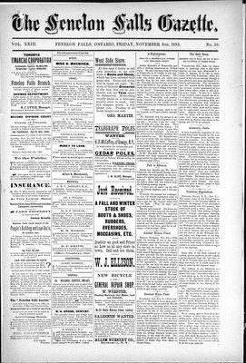 Fenelon Falls Gazette, 8 Nov 1895