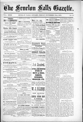 Fenelon Falls Gazette, 15 Nov 1895