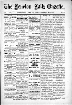 Fenelon Falls Gazette, 29 Nov 1895