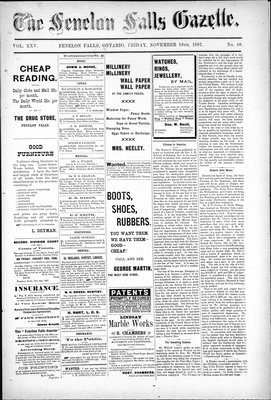 Fenelon Falls Gazette, 19 Nov 1897