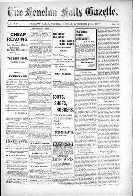 Fenelon Falls Gazette, 26 Nov 1897