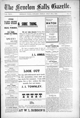 Fenelon Falls Gazette, 29 Jul 1898