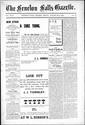 Fenelon Falls Gazette, 19 Aug 1898