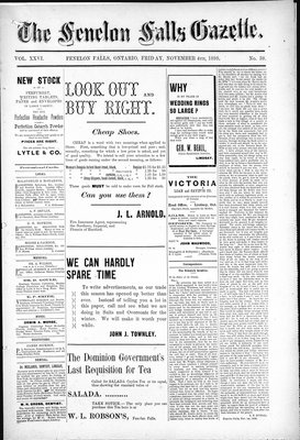 Fenelon Falls Gazette, 4 Nov 1898