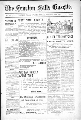 Fenelon Falls Gazette, 30 Dec 1898