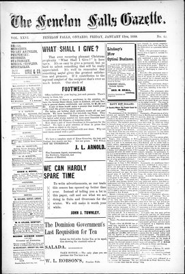 Fenelon Falls Gazette, 13 Jan 1899