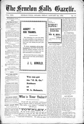 Fenelon Falls Gazette, 2 Jan 1903