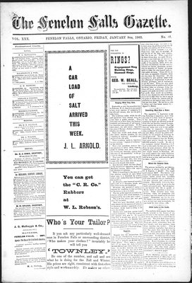 Fenelon Falls Gazette, 9 Jan 1903