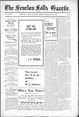 Fenelon Falls Gazette, 6 Mar 1903