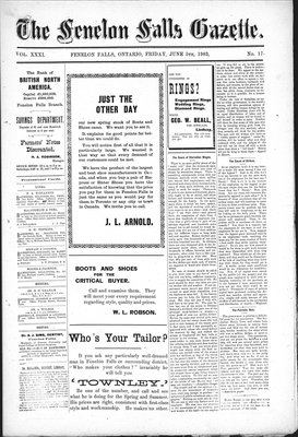 Fenelon Falls Gazette, 5 Jun 1903