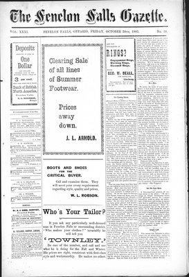 Fenelon Falls Gazette, 30 Oct 1903