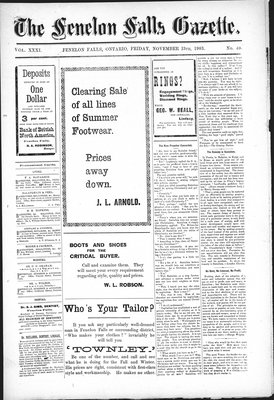 Fenelon Falls Gazette, 13 Nov 1903