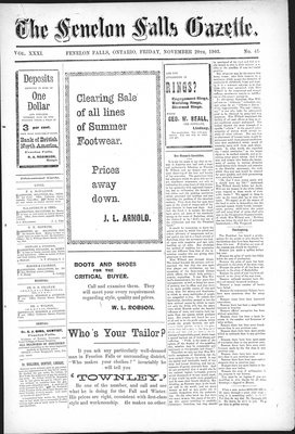 Fenelon Falls Gazette, 20 Nov 1903