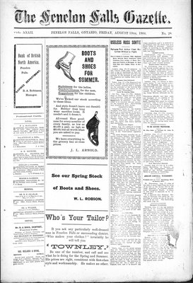 Fenelon Falls Gazette, 19 Aug 1904