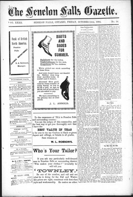 Fenelon Falls Gazette, 14 Oct 1904