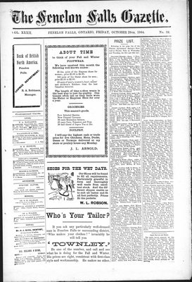 Fenelon Falls Gazette, 28 Oct 1904