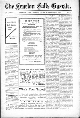 Fenelon Falls Gazette, 11 Nov 1904