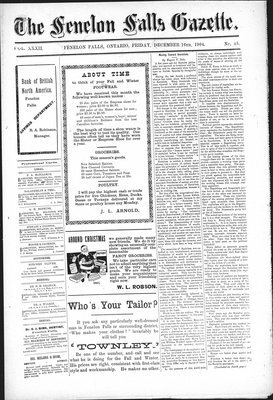 Fenelon Falls Gazette, 16 Dec 1904