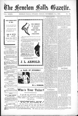 Fenelon Falls Gazette, 10 Nov 1905