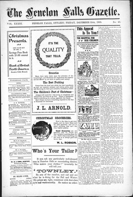 Fenelon Falls Gazette, 15 Dec 1905