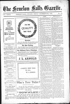 Fenelon Falls Gazette, 22 Dec 1905