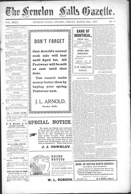 Fenelon Falls Gazette, 22 Mar 1907