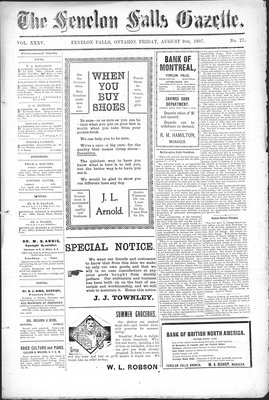 Fenelon Falls Gazette, 9 Aug 1907