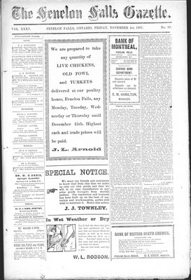 Fenelon Falls Gazette, 1 Nov 1907