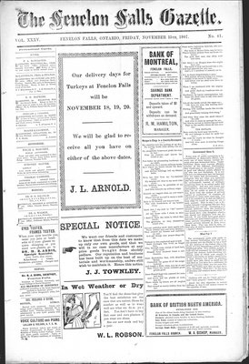 Fenelon Falls Gazette, 15 Nov 1907